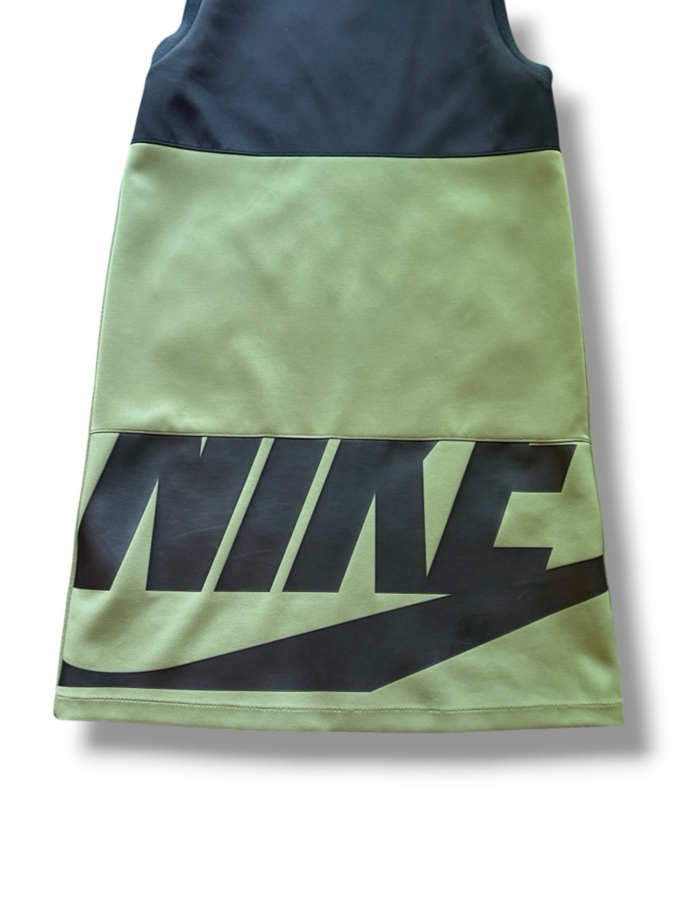 Nike "Irrelevant" Logo Green/Black Color Block Sleeveless Shift Dress Size Small - Picture 4 of 10